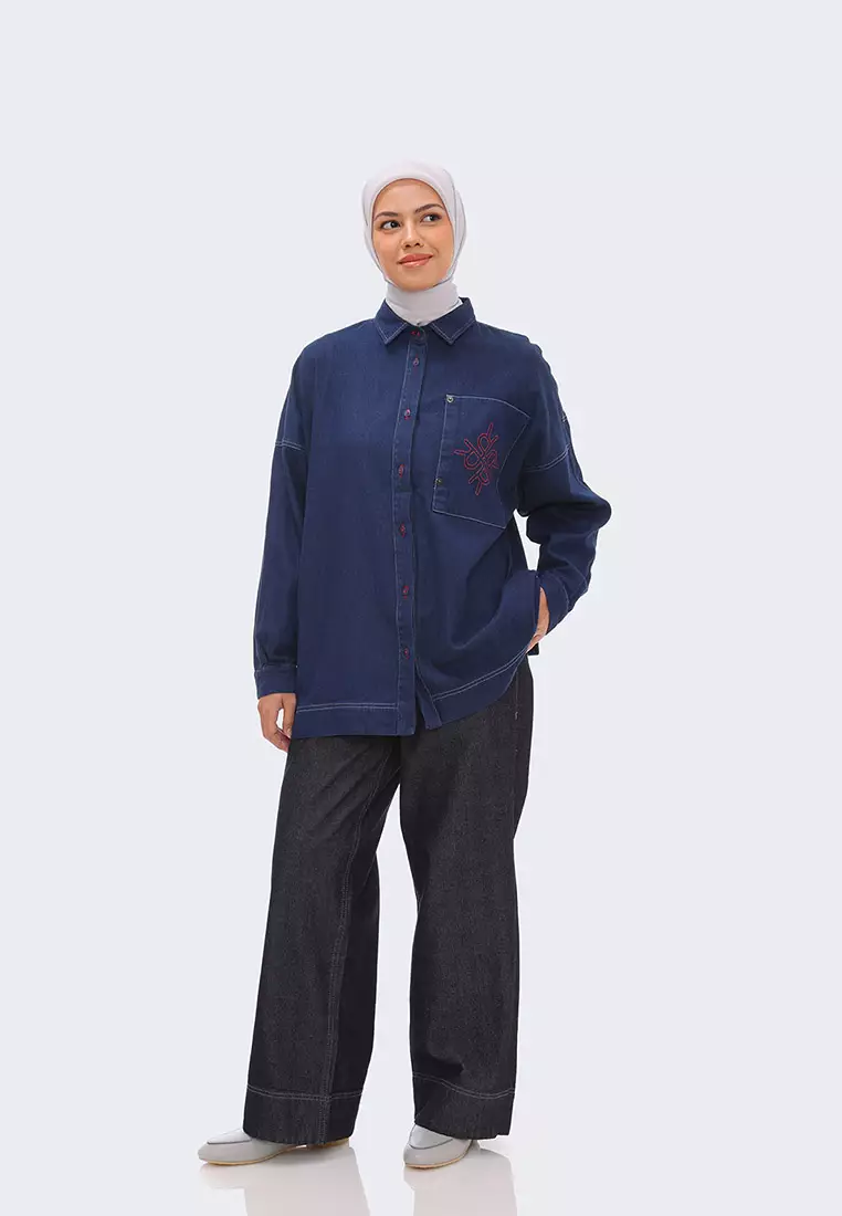 Ria Miranda Charcoal Sabya Pants