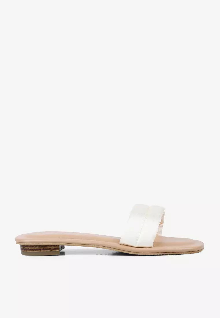 Puffy Slide Sandals Alba Ivory