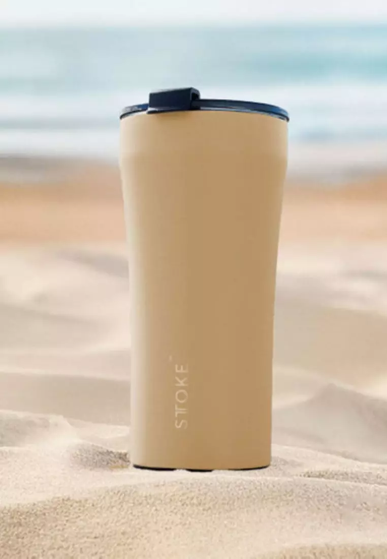 STTOKE Limited Edition Leakproof Ceramic Insulated Cup Powder Coating 12oz - Dune Yellow