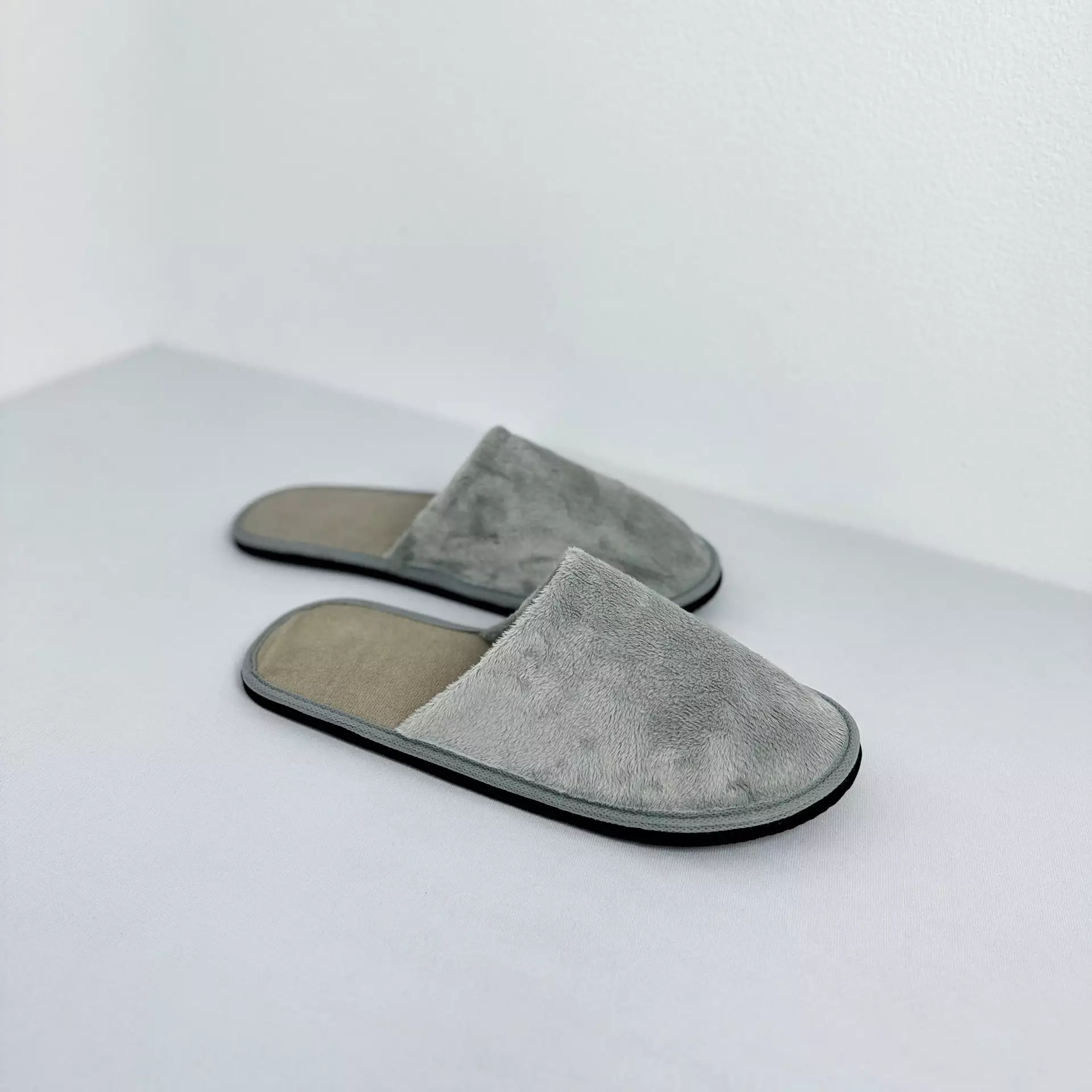 Cotton Oversized Rae ABU ABU Set Piyama Celana Panjang Polos FREE SLIP ON