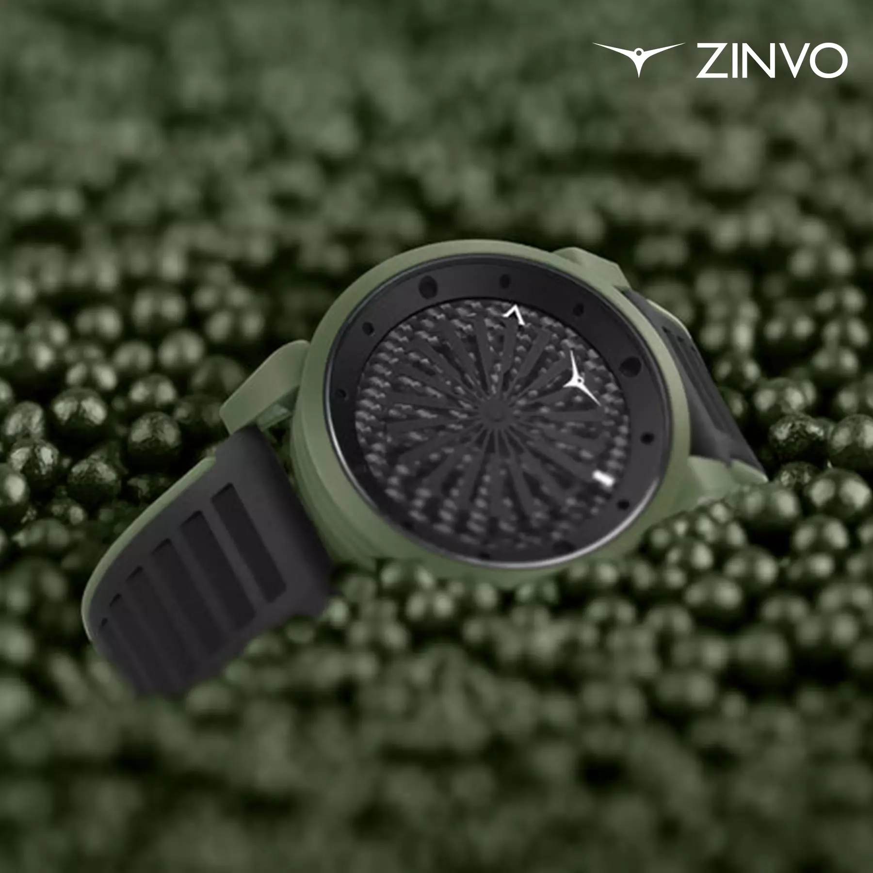 Jam Tangan Pria Automatic Zinvo Airblade Xeno Green Dial