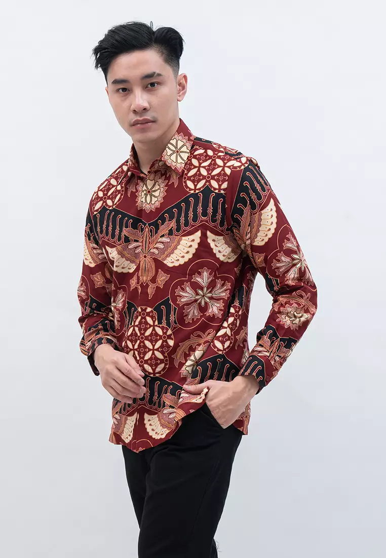 Hadinata Batik Pria Kemeja Panjang Furing Arief Amanda