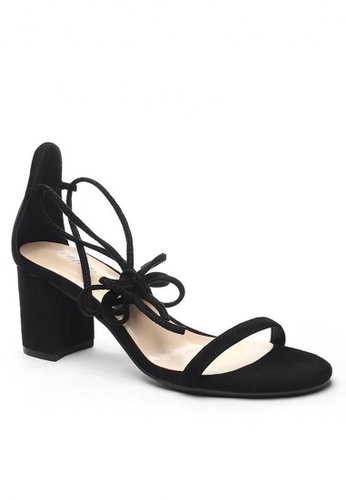 Twenty Eight Shoes black Strap Lace Up Heel Sandal 5691-11 F32C8SH87E717DGS_1