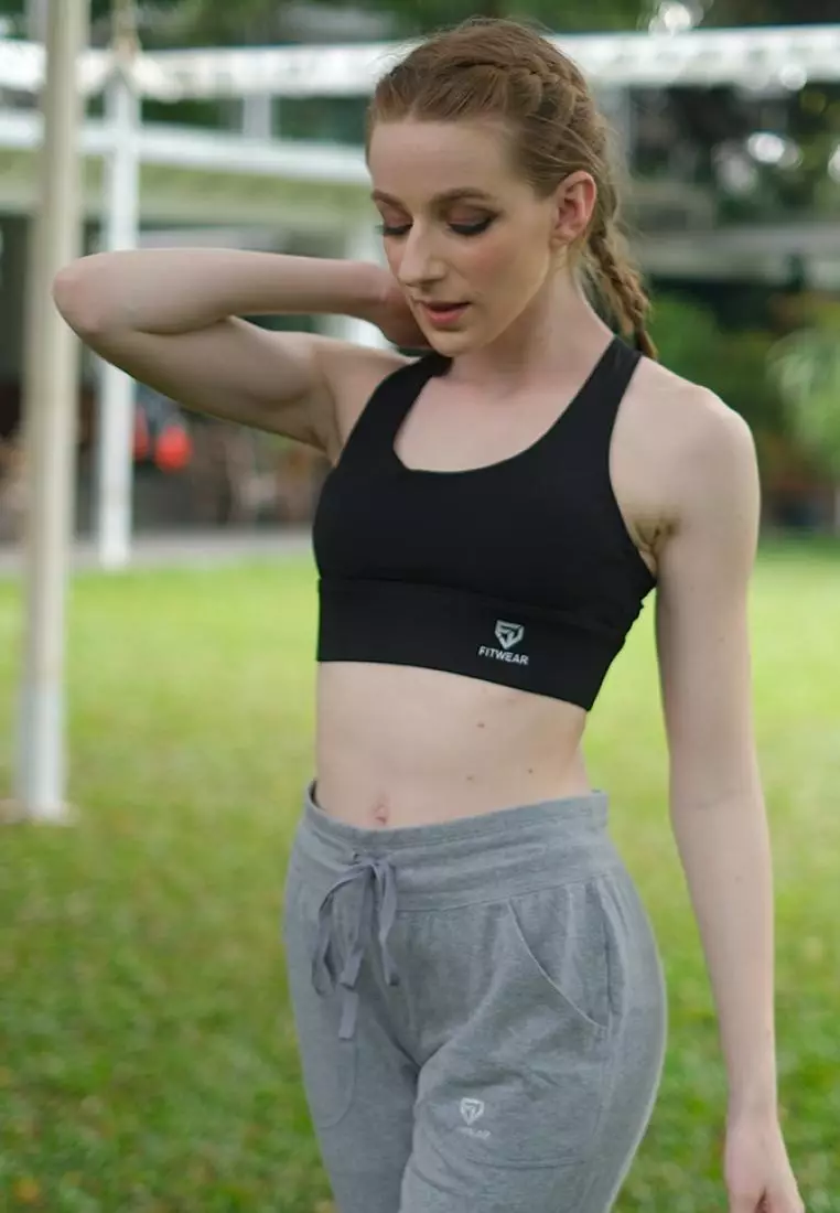 Fitwear - Sportbra Olahraga MINA MULTICROSS HOOK - BLACK