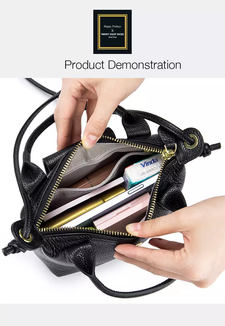 Multi Purpose Full Grain Leather Mini Cross-Body Bag JW AN-2305