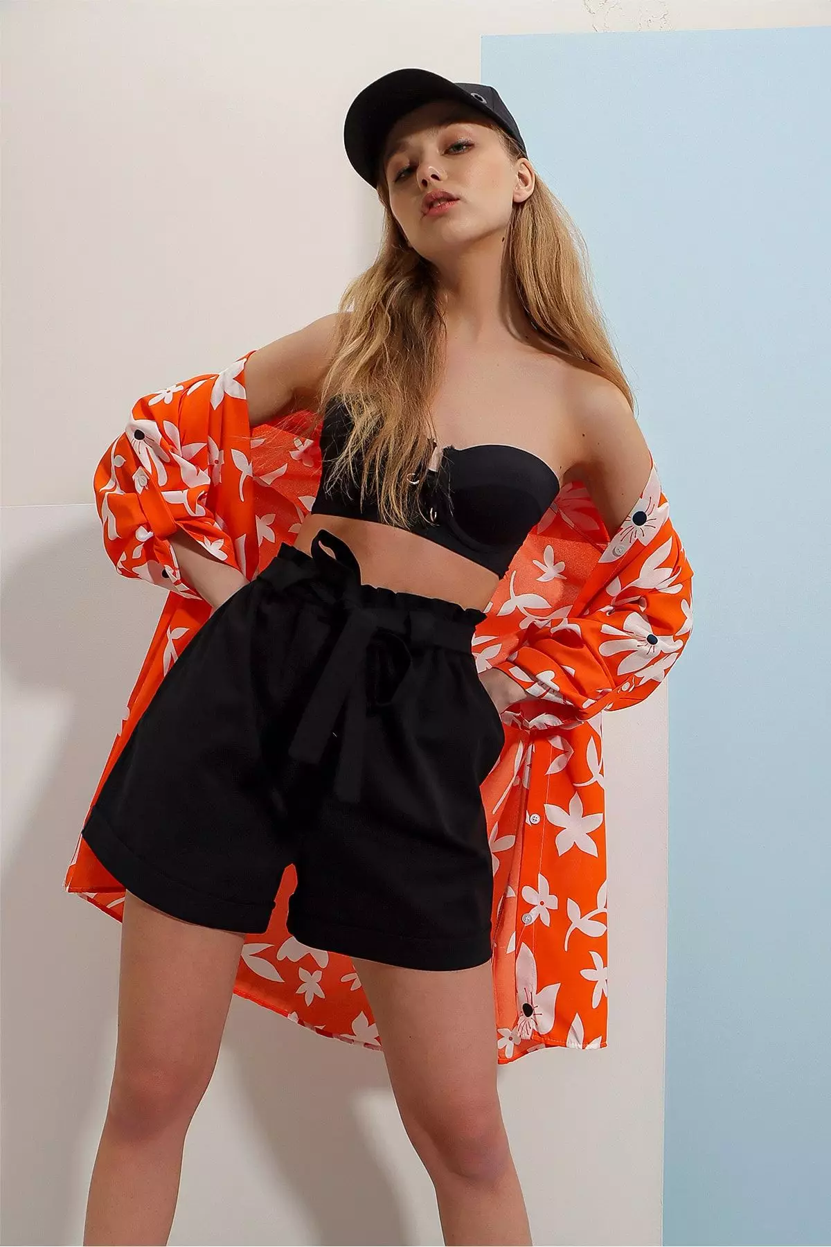 Double Pocket Carrot Gabardine Shorts