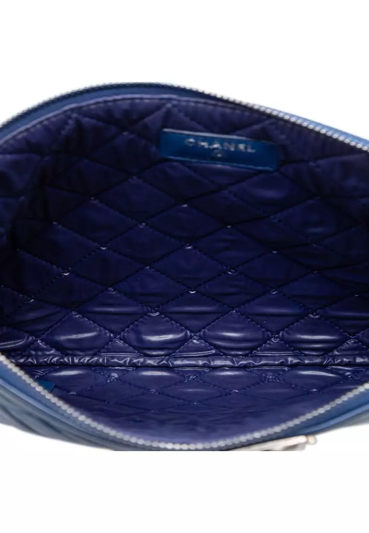 Pre-Loved Chanel Medium Quilted Lambskin Boy O Case Clutch