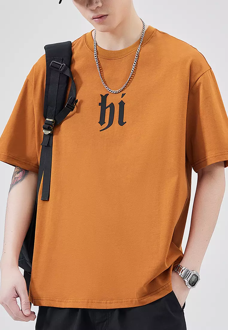 Letter Printed Short Sleeve T-Shirt AY-D902