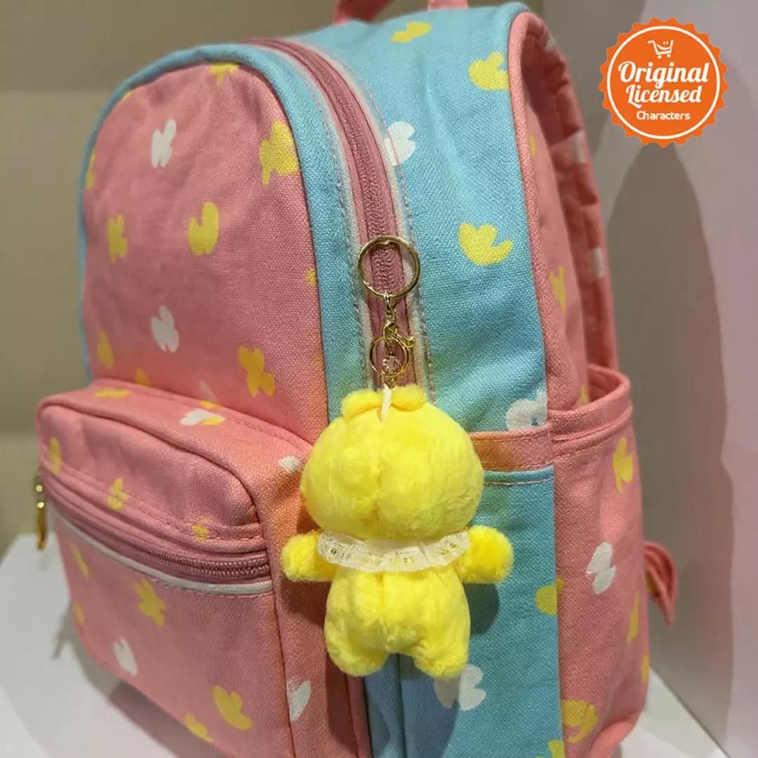 Gantungan Kunci Boneka Hewan 10 cm Bulu Halus Aksesoris Tas Lucu - Bebek Kuning
