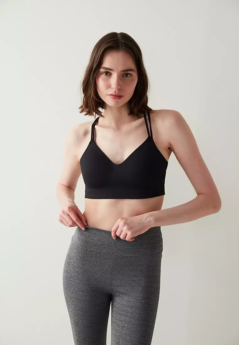 Grey Knotted Detail Leggings