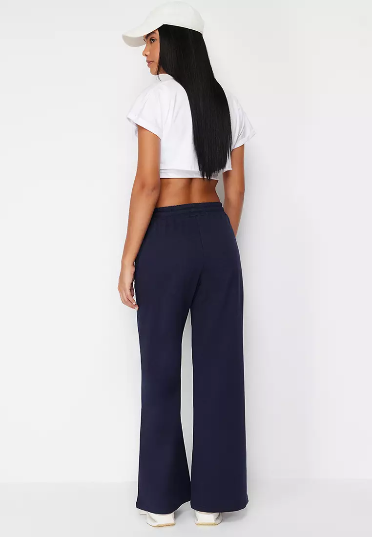 Elastic Wide Leg Pants