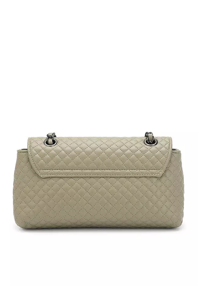 Quilted Sling Bag / Crossbody Bag - Green