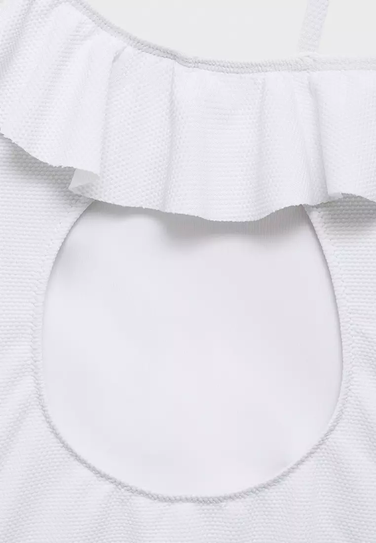 Asymmetric Ruffle Swimsuit