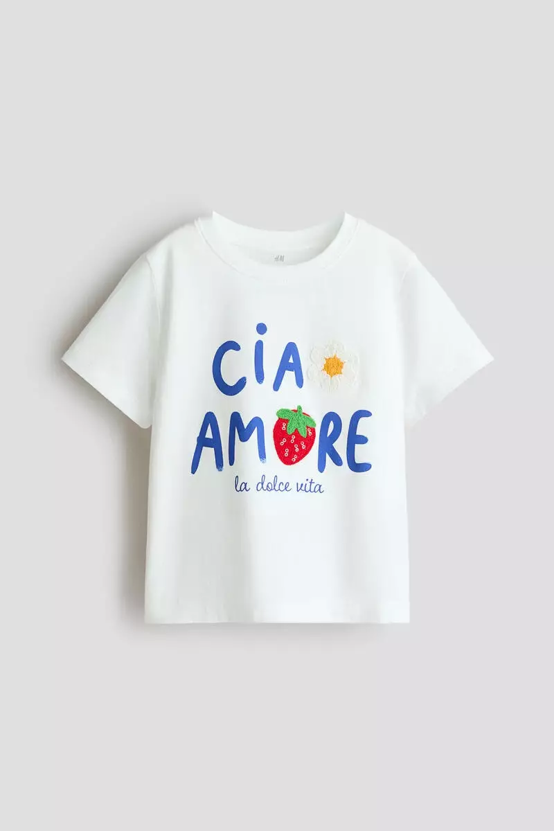 Motif-detail t-shirt