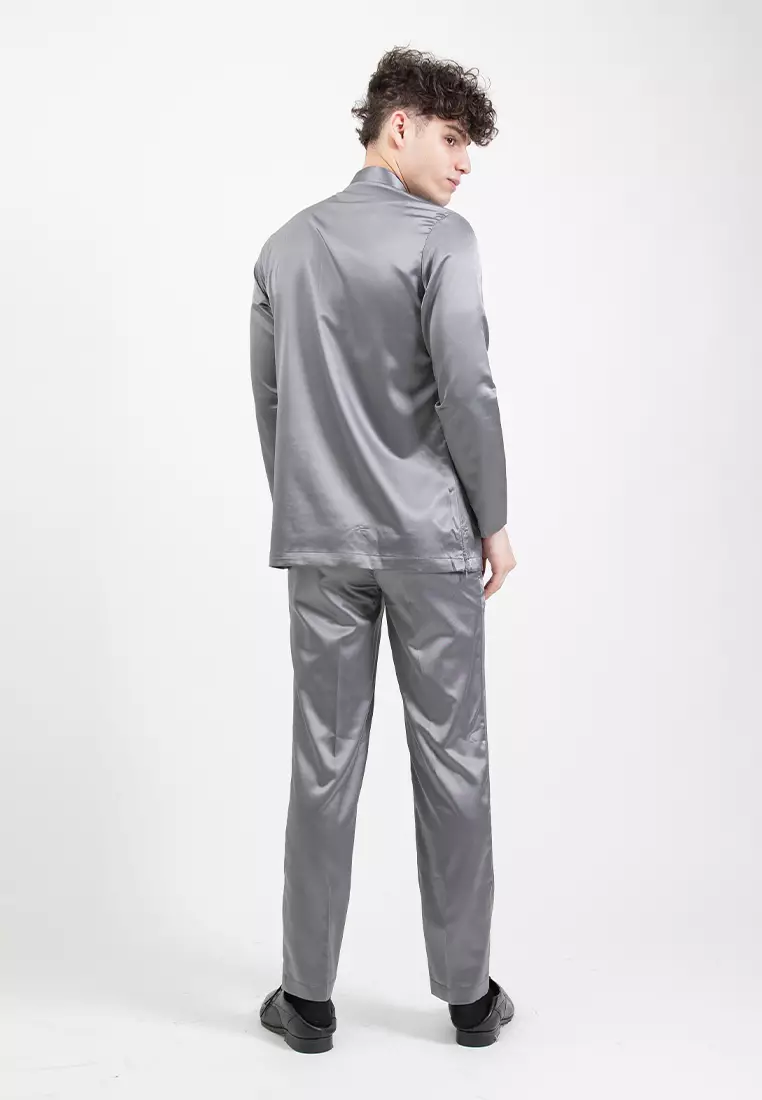 Alain Delon Slim Fit Baju Melayu - 19024006-95DkGrey