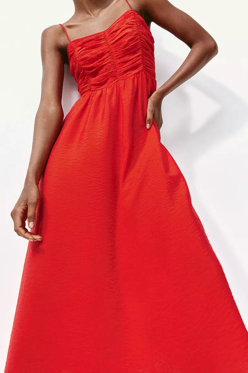 Buy H&M Gathered-bodice dress 2024 Online | ZALORA Singapore