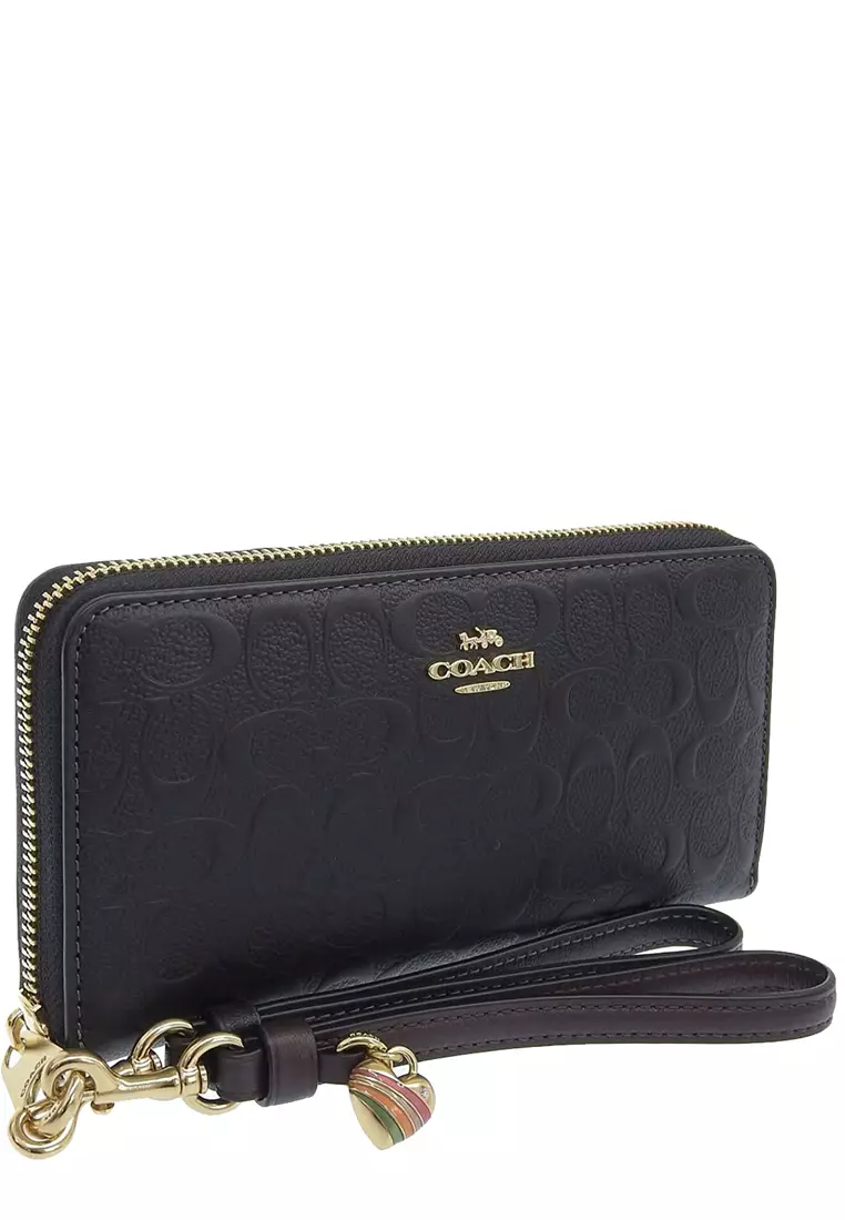 Buy Coach Boxed Long Zip Around Wallet In Signature Leather in