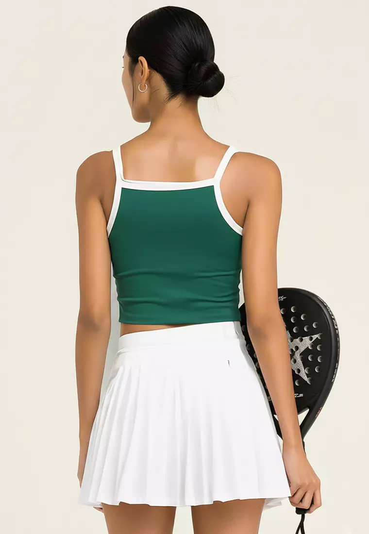 LSE23 Padel Outfit Wanita Camisole Tank Drifit "3lines boston green"