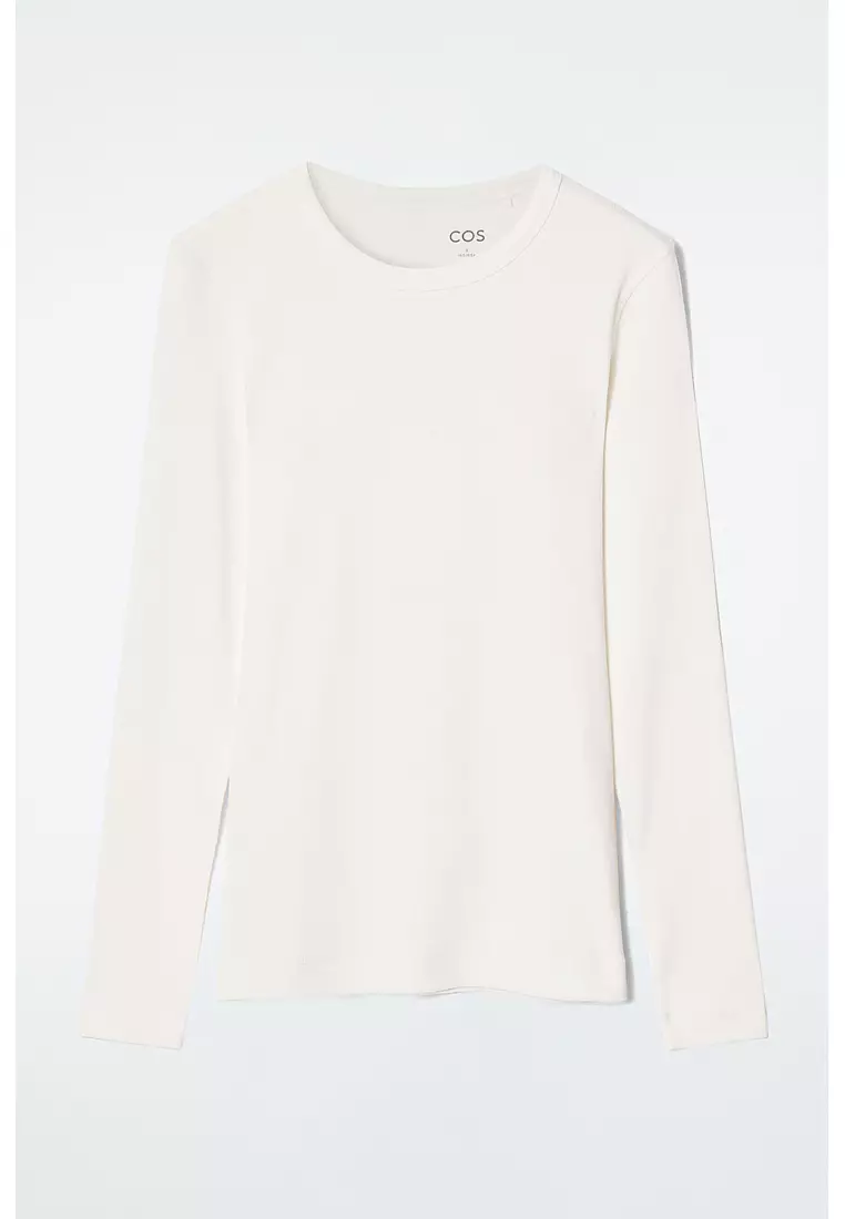RIBBED JERSEY LONG-SLEEVED TOP