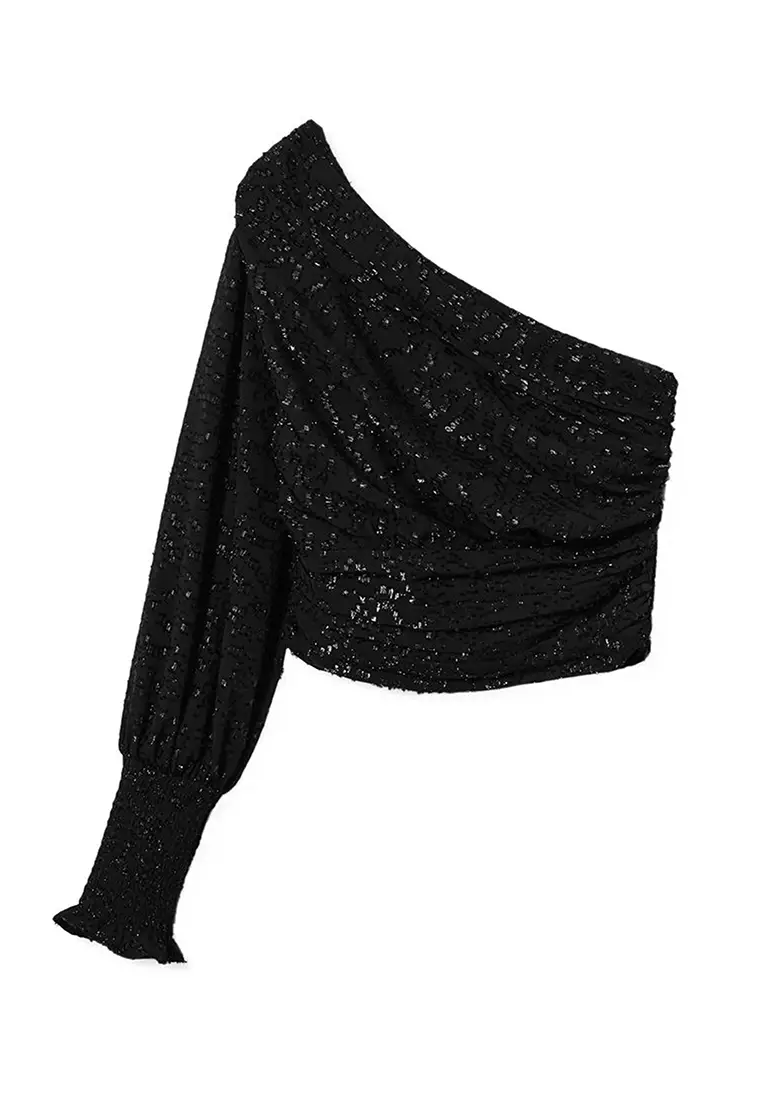 Asymmetric Shiny Blouse