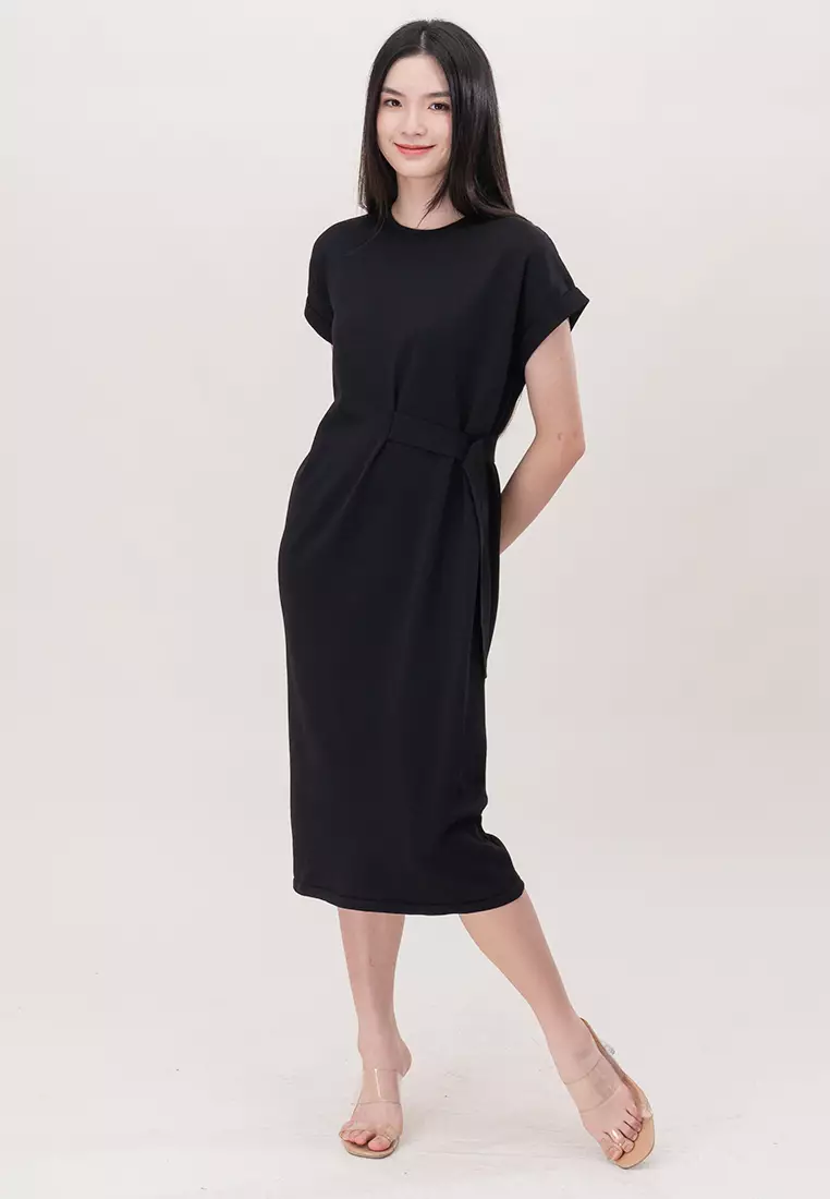 Plain black cotton clearance dress