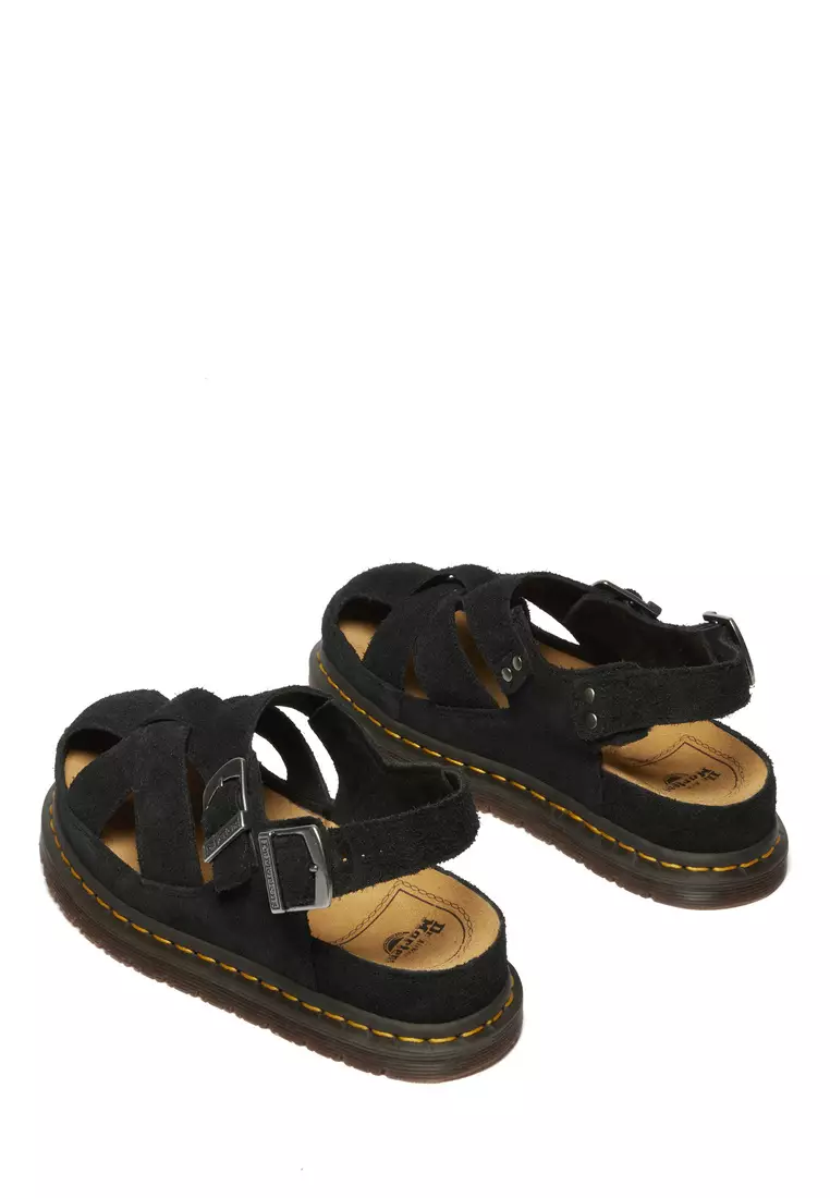 Archive Plush Suede Fisherman Black Sandals Men