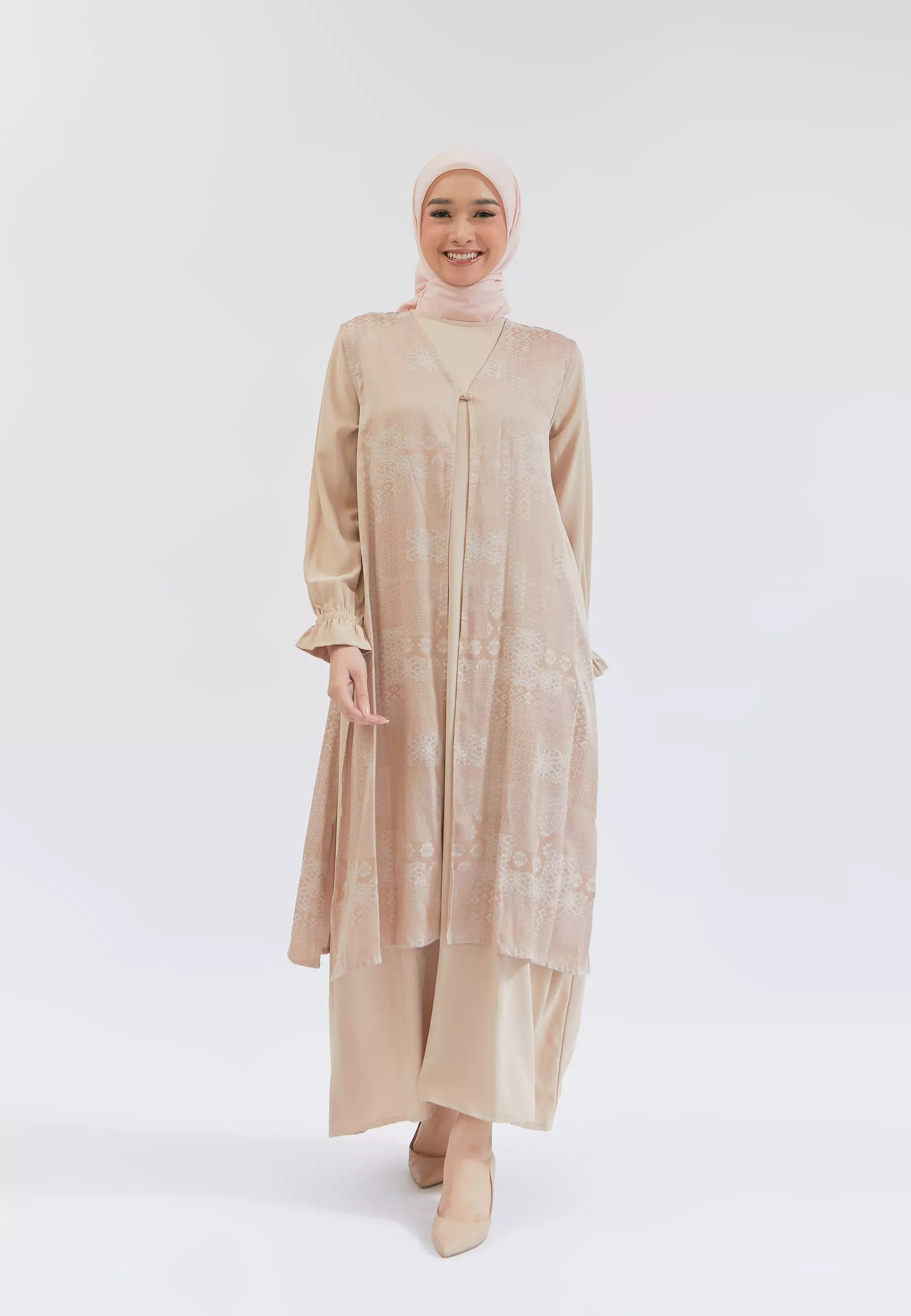 Amina Brown Two Set Dress (G.42137)