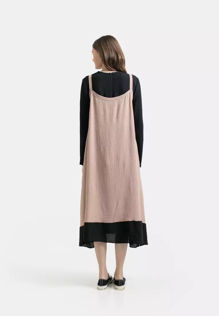 Kalyna Overall Dress Beige