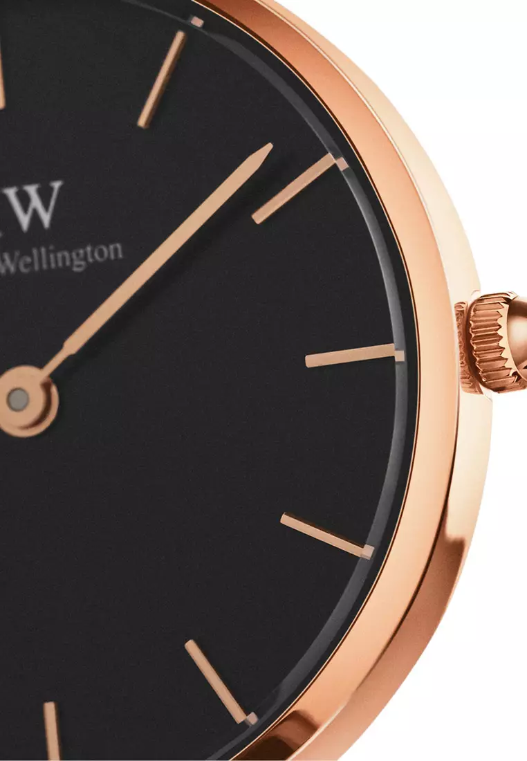 Petite Cornwall 28mm Watch Black dial Nato strap Rose Gold Female watch Ladies watch Watch for women DW