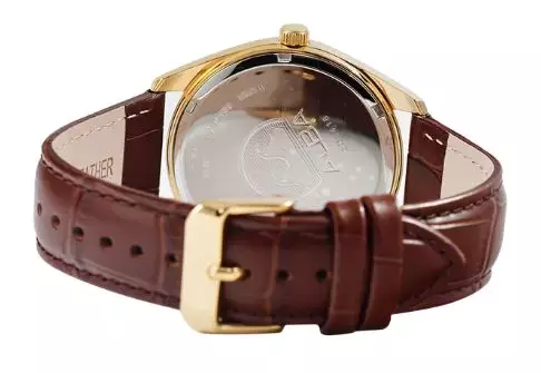 Jam Tangan Pria Alba AS9R08 AS9R08X1 Strap Leather Brown Color Men Silver Dial Original Garansi Resmi