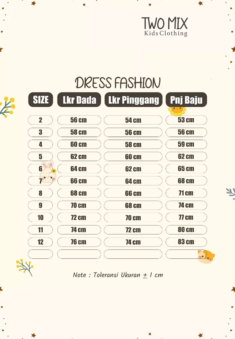 Two Mix - Dress Anak Natal Perempuan - Gaun Anak Cewek Pesta Christmas Satin 1-12 Tahun Y887 Pink Sedang