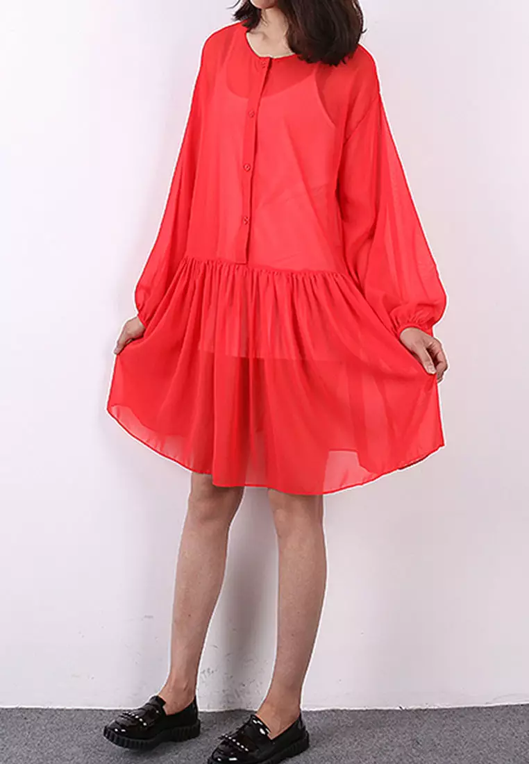 Red one clearance piece dress online