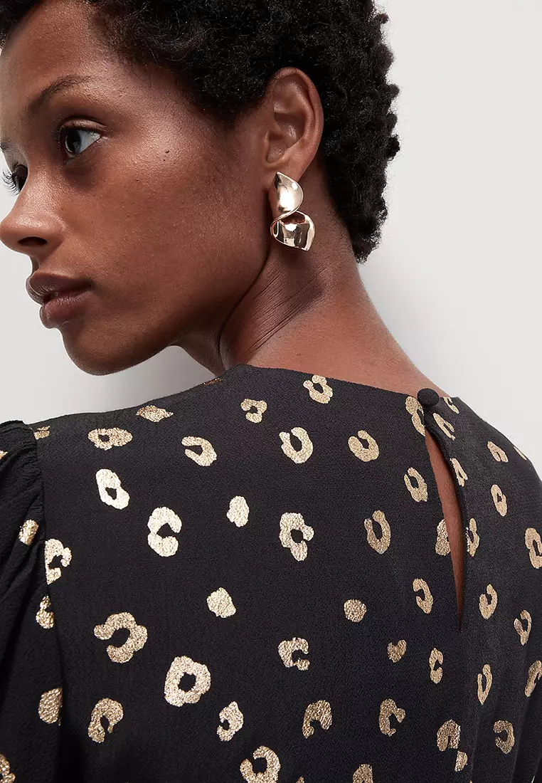 Foil Animal Print Midaxi Column Dress