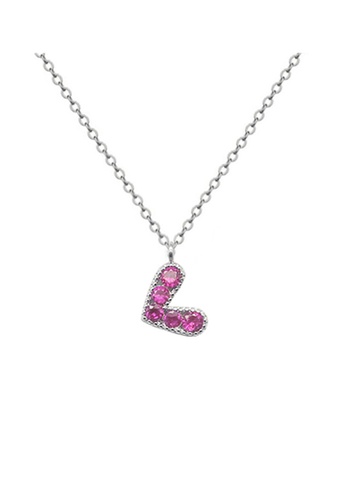 ZITIQUE pink Women's Little Diamond Studded Heart Necklace - Pink 9ED2EAC77F3708GS_1