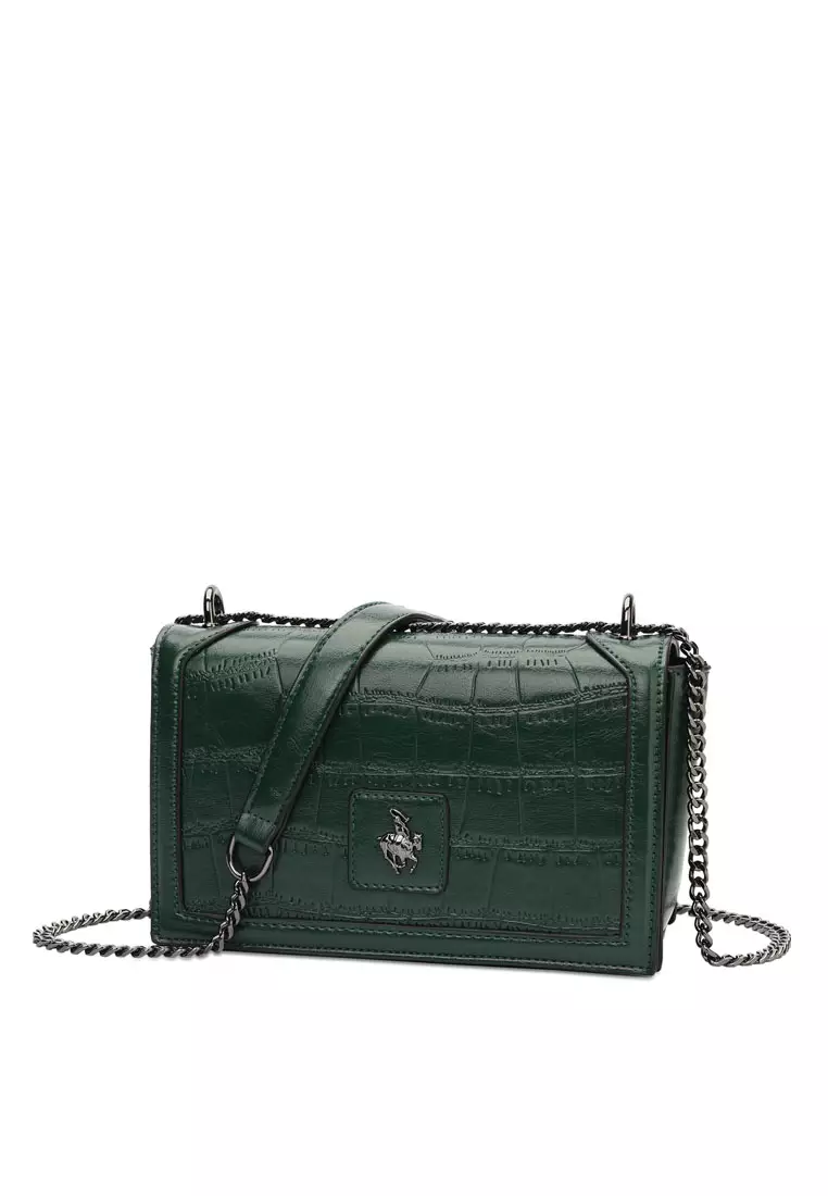 Women's Chain Shoulder Bag / Sling Bag / Crossbody Bag - Green