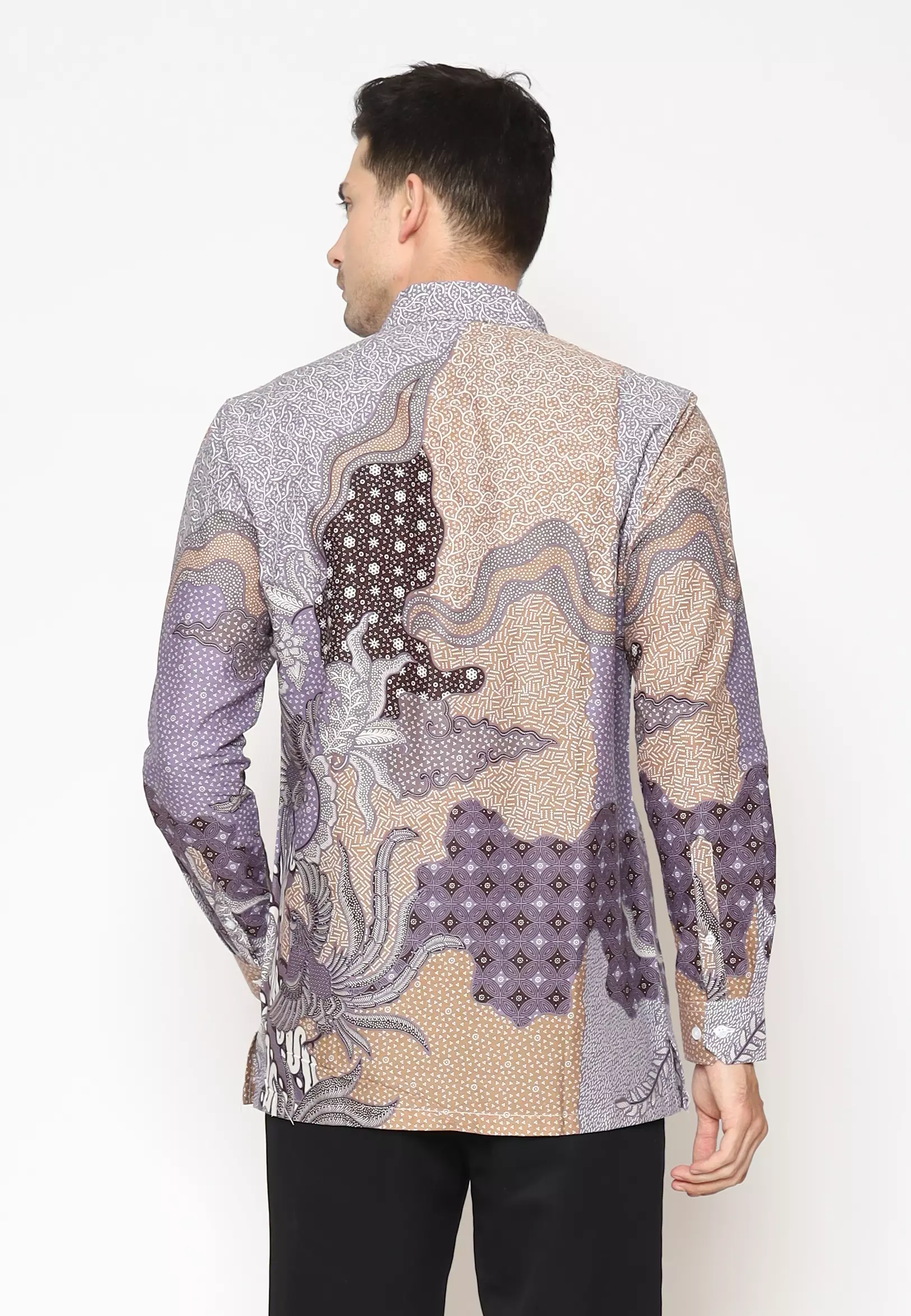 MAGINOT GISTARA PURPLE Batik Slim Fit Lengan Panjang