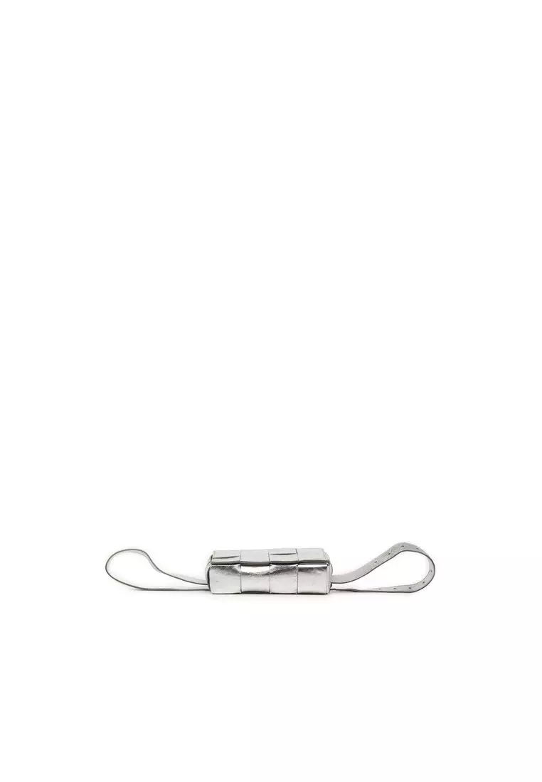 Pre-Loved Bottega Veneta Mini Paper Calfskin Intrecciato Cassette Belt Bag