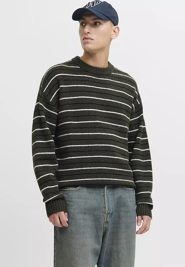 Buy Jack & Jones Stripe Crew Neck Knit Sweater 2026 Online | ZALORA