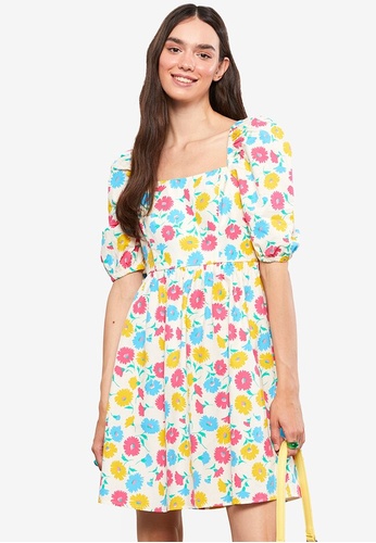 LC WAIKIKI multi Balloon Sleeve Poplin Dress 19C47AAC112E3DGS_1