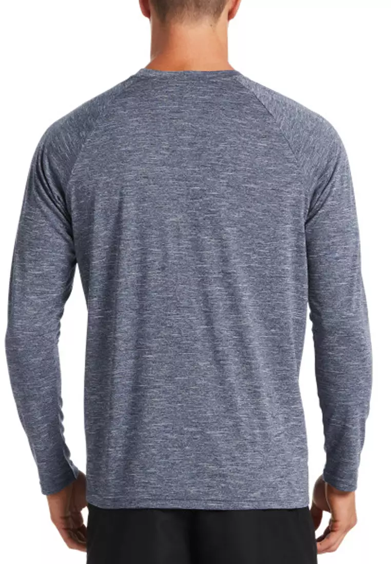 nike men's heather long sleeve hydroguard