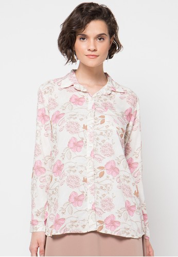 Pink Printed Rayon Shirt
