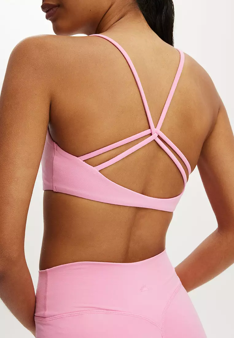 超柔軟大圓領V領短款運動內衣