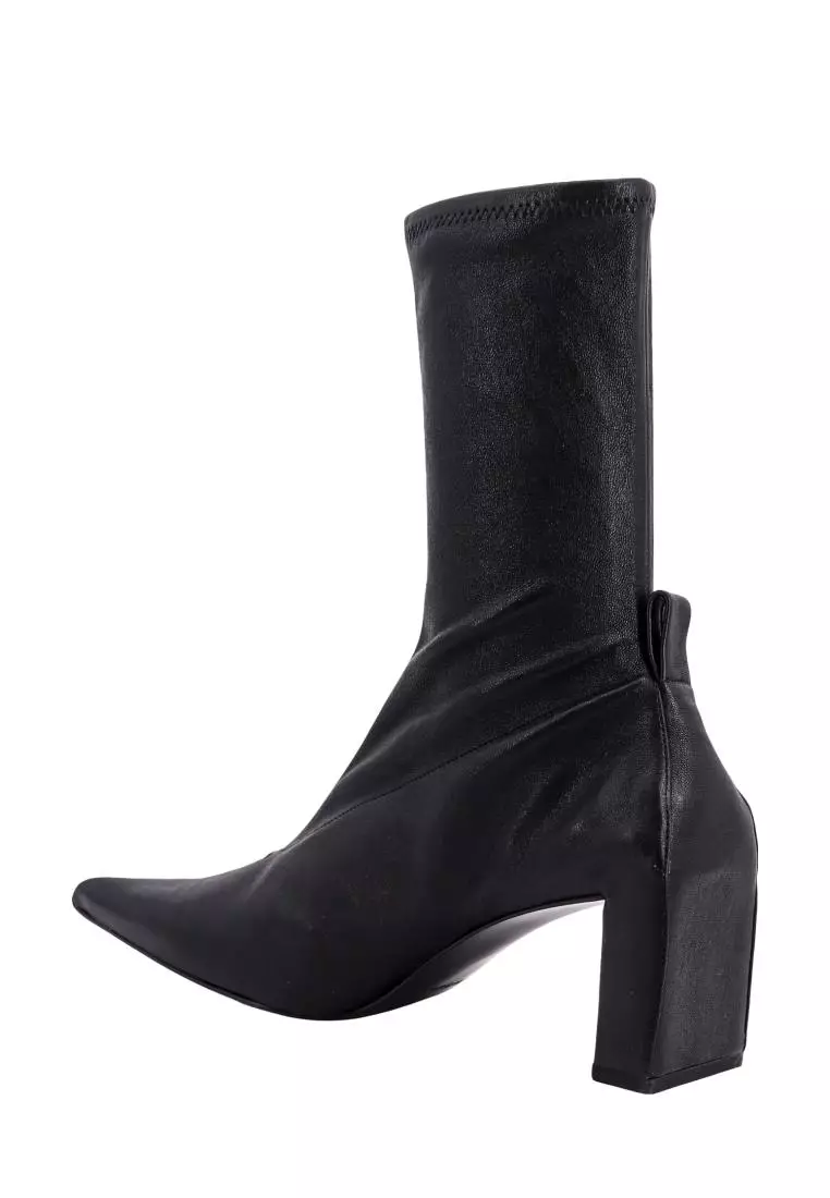 Stretch leather boots - JIL SANDER - Black