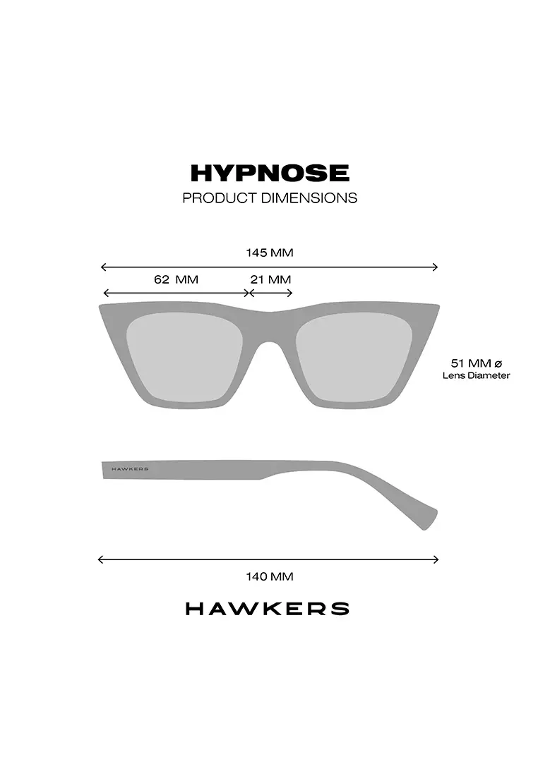 HAWKERS Black HYPNOSE Sunglasses for Men and Women. Official Product Designed In Spain