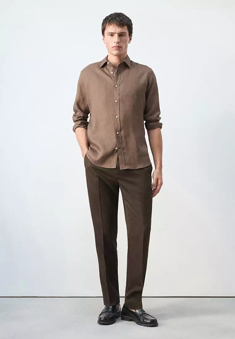 Regular-Fit 100% Linen Shirt