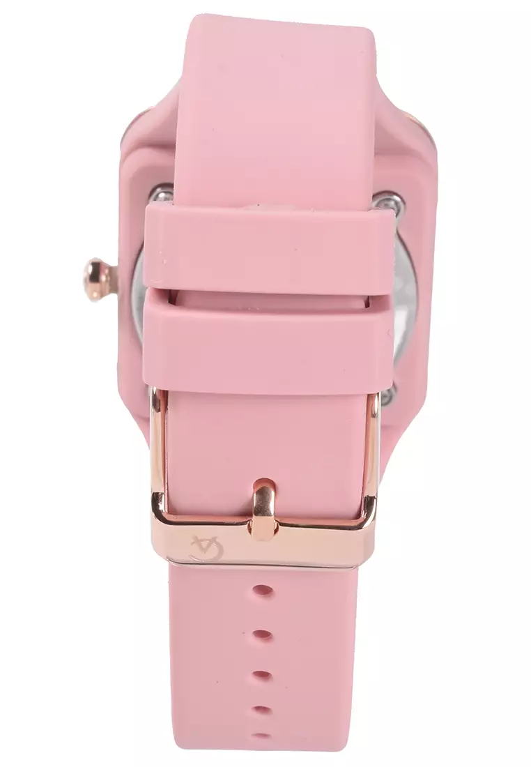Alexandre Christie 2744 BFRRGPN - Jam Tangan Wanita - Pink - Rubber Strap