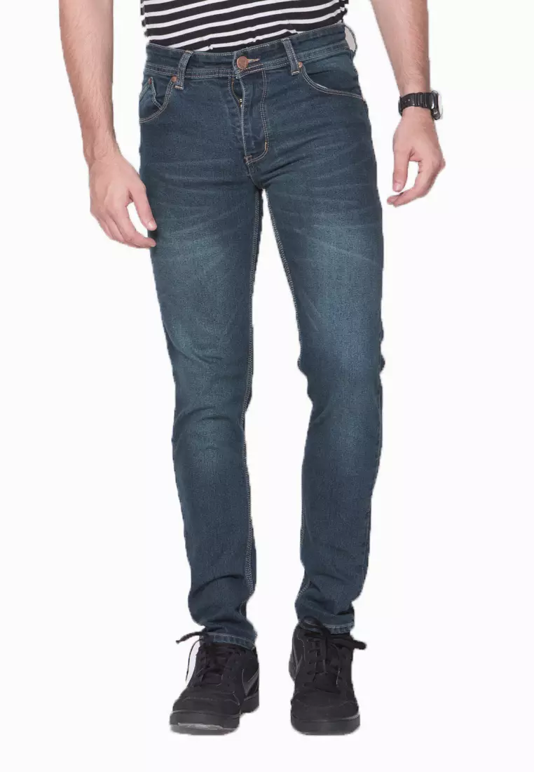 Jeans Slim Fit Big Size Melar Abu Tua Kebiruan 133259BIG