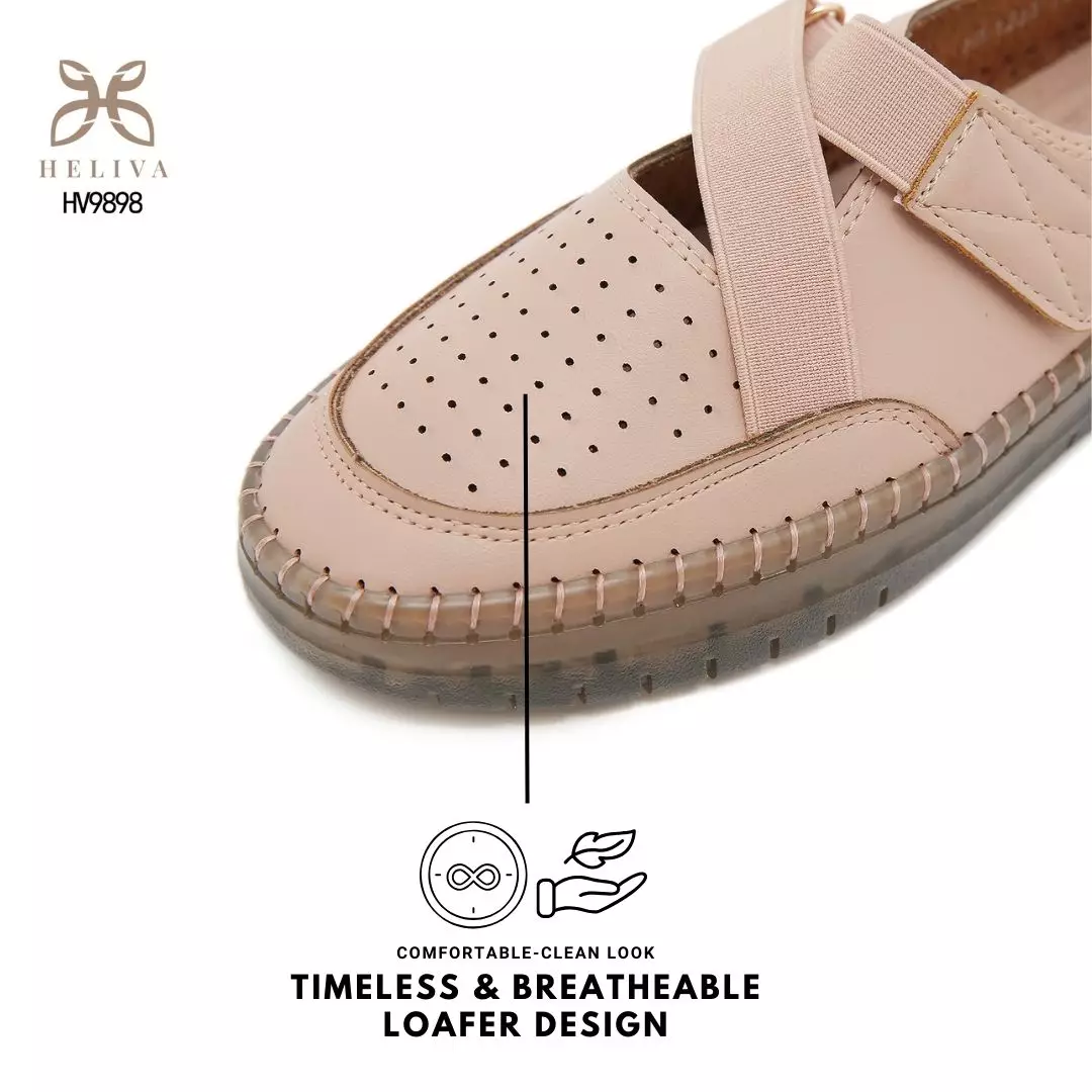 Heliva Avenna Slip-On Flats with Elastic Cross Straps HV1258
