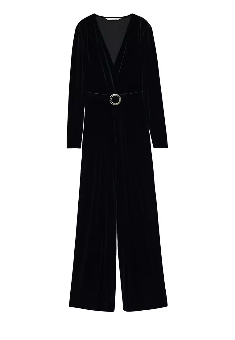 Velvet Belt Jumpsuit