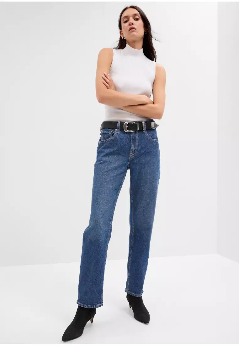 Mid Rise '90s Loose Jeans With Washwell